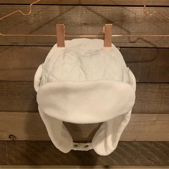 Fabletics Women's Quilted Aviator Hat in Egret White - Picture 7 of 12